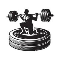 Iconic Push Up Bars Silhouette for Web Use vector