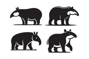 Tapir Silhouette for Environmental Projects vector