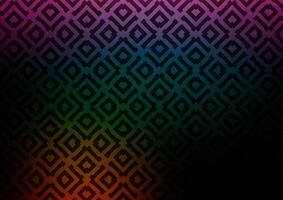 Dark Multicolor, Rainbow backdrop with lines, cubes. vector