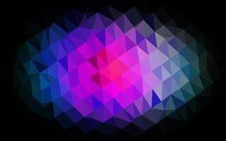 Dark Multicolor, Rainbow blurry triangle texture. vector