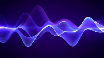 Abstract purple and blue wave pattern. Explore Abstract Seamless Background Wave Patterns Enhanced with Dynamic and Mesmerizing Lighting Effects. Violet waves light beams. 4k 60 fps video
