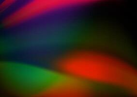 Dark Multicolor, Rainbow blurred shine abstract template. vector