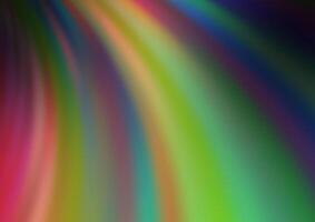 Dark Multicolor, Rainbow background with bent ribbons. vector