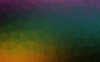 Dark Multicolor, Rainbow blurry triangle template. vector