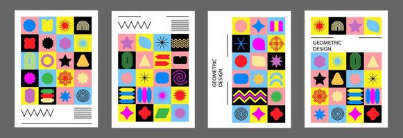 Geometric Design Poster set of abstract banners vector