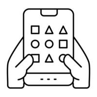 Maths shapes , geometric shapes icons vector