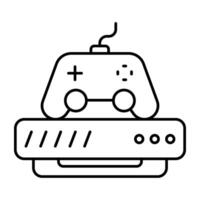 A Linear design icon of gamepad vector