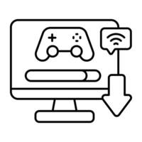 Premium download icon of computer games install vector