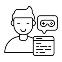 Modern Linear design icon of gamers vector