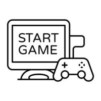 A flat design, icon of game starts vector