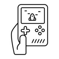 Brick game Linear icon vector