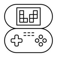 Brick game Linear icons vector