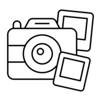 A design icon of camera vector