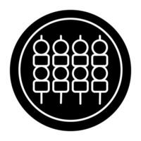 Creative design icon of kabab vector