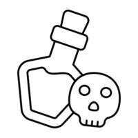 A linear icon design of potion vector