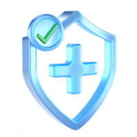 A blue shield with a plus sign on it png