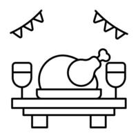 Modern linear design icon of food vector
