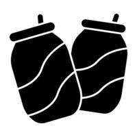 A trendy design icon of cans vector