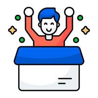 design icon of dancing guy vector