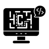 Trendy design icon of computer game vector