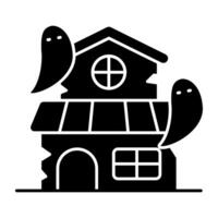 Perfect design icon of haunted house vector