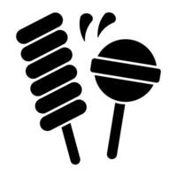 A colored design icon of lollipops vector