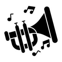 Premium design icon of french horn vector