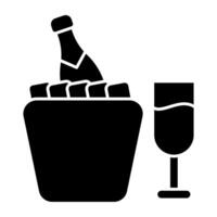 A trendy design icon of wine bottle vector