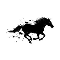 Powerful galloping horse with an abstract splatter style, ideal for creative prints and digital art. vector