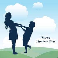 Beautiful mothers day nice card background vector