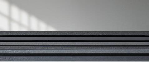 A stack of black books on a table photo