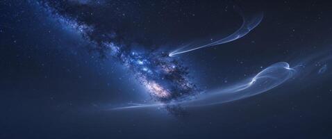 Milky way galaxy with star and space dust in the universe and deep planet night sky background photo