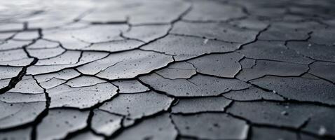 Dark Gray Cracked Surface Texture Abstract Background photo