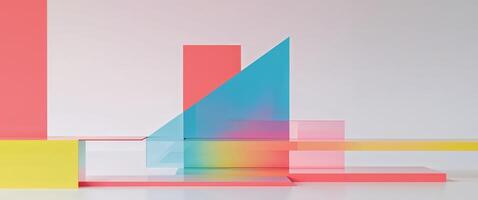 Abstract Colorful Geometric Shapes Background Design photo