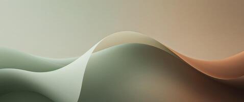 Abstract Gradient Background of Soft Greens and Browns. photo