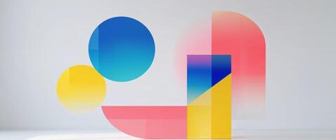 Abstract Colorful Geometric Shapes Background Design. photo