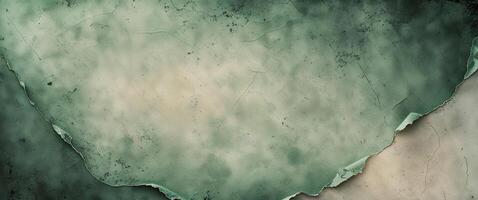 Abstract green paper texture background with vintage grunge design photo