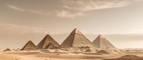 pyramids are surrounded by enigmatic tales and myths while endless desert and unobstructed sky contribute to an eternal ambiance. photo