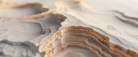 process of wind erosion unveils intricate layers and textures of earth providing a glimpse into extensive geological changes that have occurred throughout history. photo