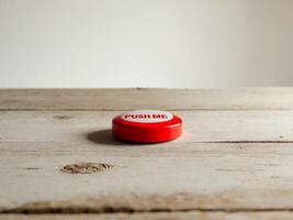 A red button with the word no on it photo