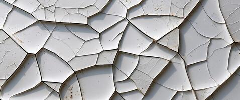 Abstract cracked texture on aged plastic surface for creative design projects. photo