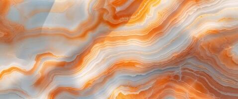 Orange and white onyx stone texture background for design projects. photo