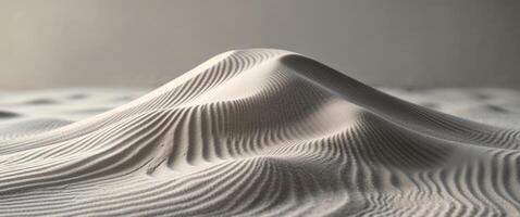 Delicate sand pile with natural ripples creating serene texture photo