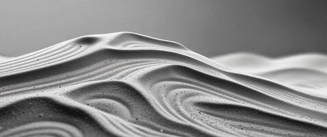 Delicate sand pile with natural ripples creating serene texture. photo