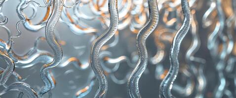 Premium Quality Picture of Abstract Glass Windows Worms View. photo