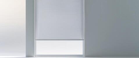 Modern Roller Shade for Windows - Light Gray or White Shade Design photo