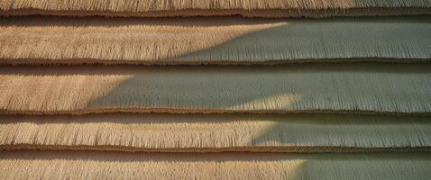 Rustic thatched roof texture background for design and decor projects photo