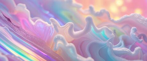A colorful liquid is flowing over a surface photo