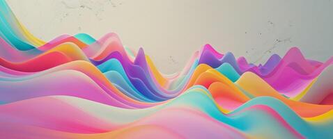Abstract background with waves of different colors photo