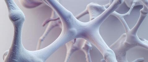 Microscopic View of Bone Structure and Osteoporosis Prevention in Medical Research and Healthcare Innovation. photo